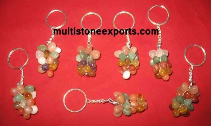Tumbled Grape Shape Keychains