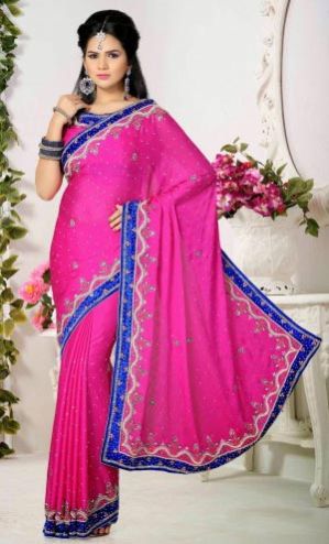 Satin Pink Fancy Traditional Saree