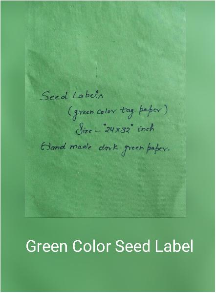 Green Color Seed Label