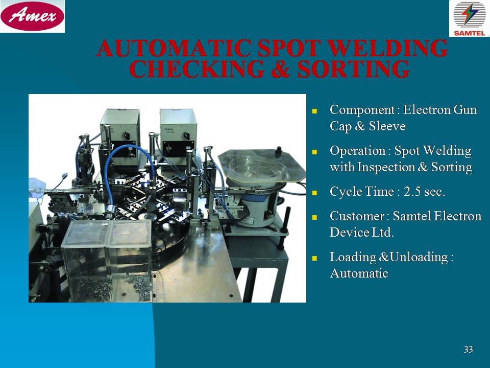 Automatic Spot Welding Checking & Sorting Projects