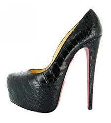Ladies Leather High Heel Shoes