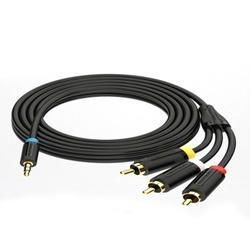 3.5mm Stereo-Male To 3 RCA Male Audio Video Cable