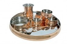 COPPER TRAY BOWL SET