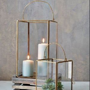 Glass and Metal candle holder