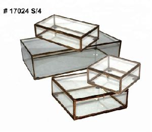 Glass jewelry box for home decor