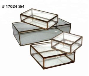 Glass jewelry box for home decor