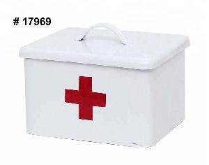 metal medical storage first aid box