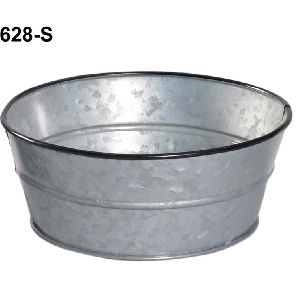 round Metal Galvanized Party Tub