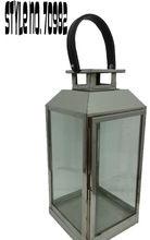 stainless steel clear glass lantern