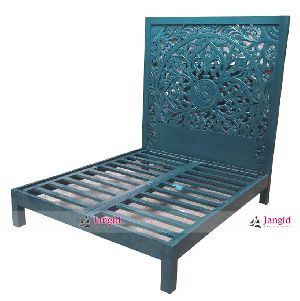 Indian Wooden Carved Bed