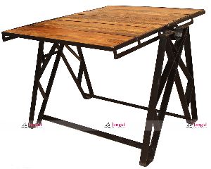INDUSTRIAL FOLDABLE DINING TABLE