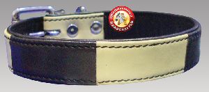 Two Tone Leather Dog Collar