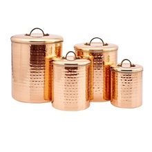 Hammered Copper Canister Set