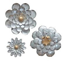 Metal Flower Wall Art Set