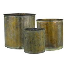 Zinc Metal Cylinder Vases
