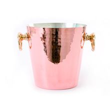 copper plated hammered wine bucket