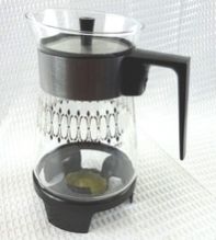 Silver Coffee Warmer with Bakelite Handle