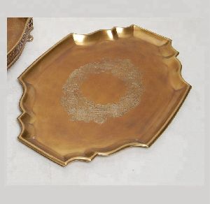 gold tray