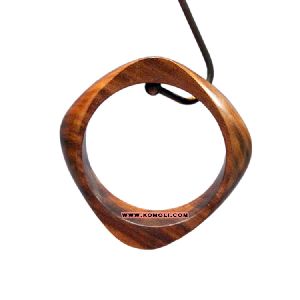 square shape handmade wooden bangle