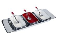 Aluminium Bowl Set with Spoon and Tray