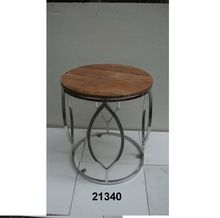 Center Steel Table With Marble