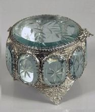 Metal and Glass Jewelry box