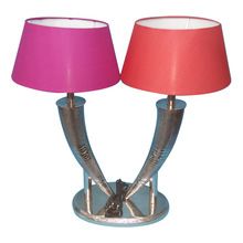 Double Face Nickel Table Lamp