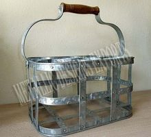 Galvanized bottle Caddy