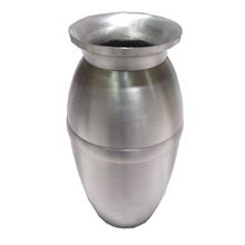 Aluminum Polished Metal Table Top Vase