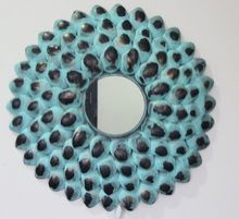 Two Tone Patina Finish Decorative Wall Mirror