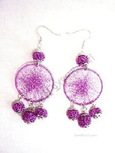 cotton Bead earring