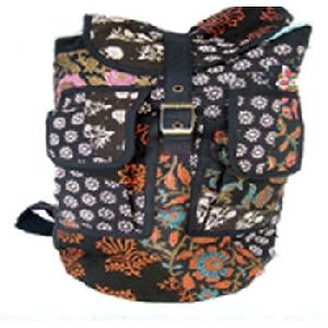 jute fabric backpack bag