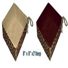 Jute fabric Square Tray