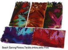 printed tie dye pareos