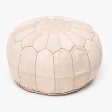 moroccan leather pouffe