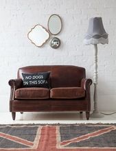 Vintage leather two seater sofa