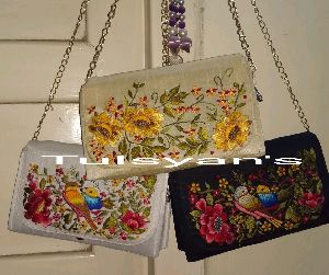 Embroidered new sling purses