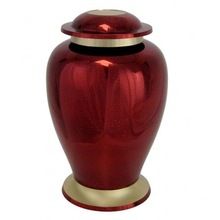 Cardinal Brass Metal Cremation Urn