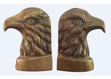 Eagle brass bookends