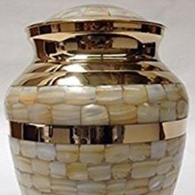 Metal Brass M O P Cremation Urn