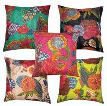 Handmade Cotton Kantha Cushion Cover