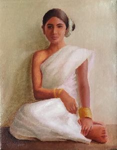 Embellished Indian girl, Oil paintings