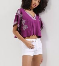 Embroidered Summer Boxy Top