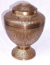 Antique Brass Funeral Urn