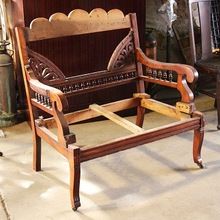 Decorative Antique Hand Carved Wooden Chairs Frame