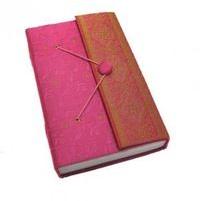 Embroidered Handmade Beaded Fabric Notebook