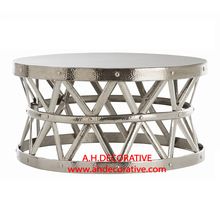 Hammered Drum Cross Coffee Table