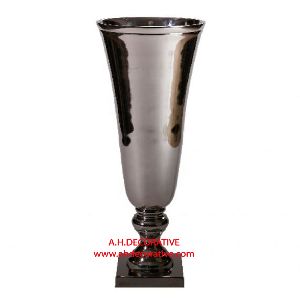 Silver Metal Trumpet Vase