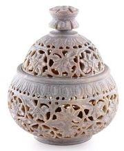 Decorative Soapstone Pot puri Box