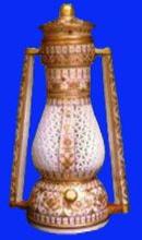 Handcrafted Rare Golden Cutwork Marble Lantern